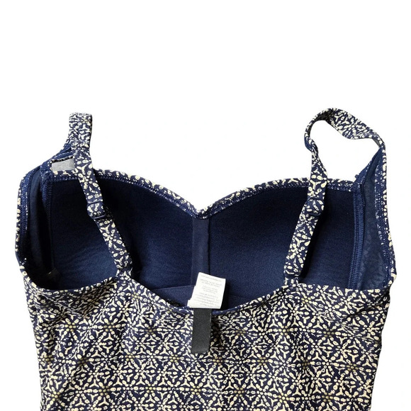 Niptuck Swim Ruched Gold/Navy Swimsuit - Picture 6 of 8